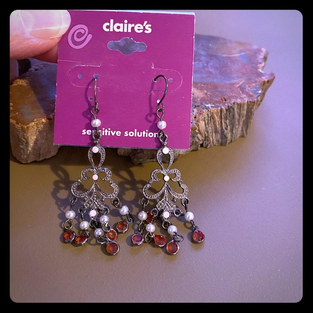 Light weight beaded butterfly earrings